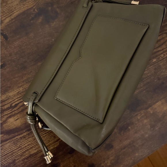 Michael Kors Olive Green Leather Flap Shoulder Bag with Gold Hardware - Picture 4 of 4